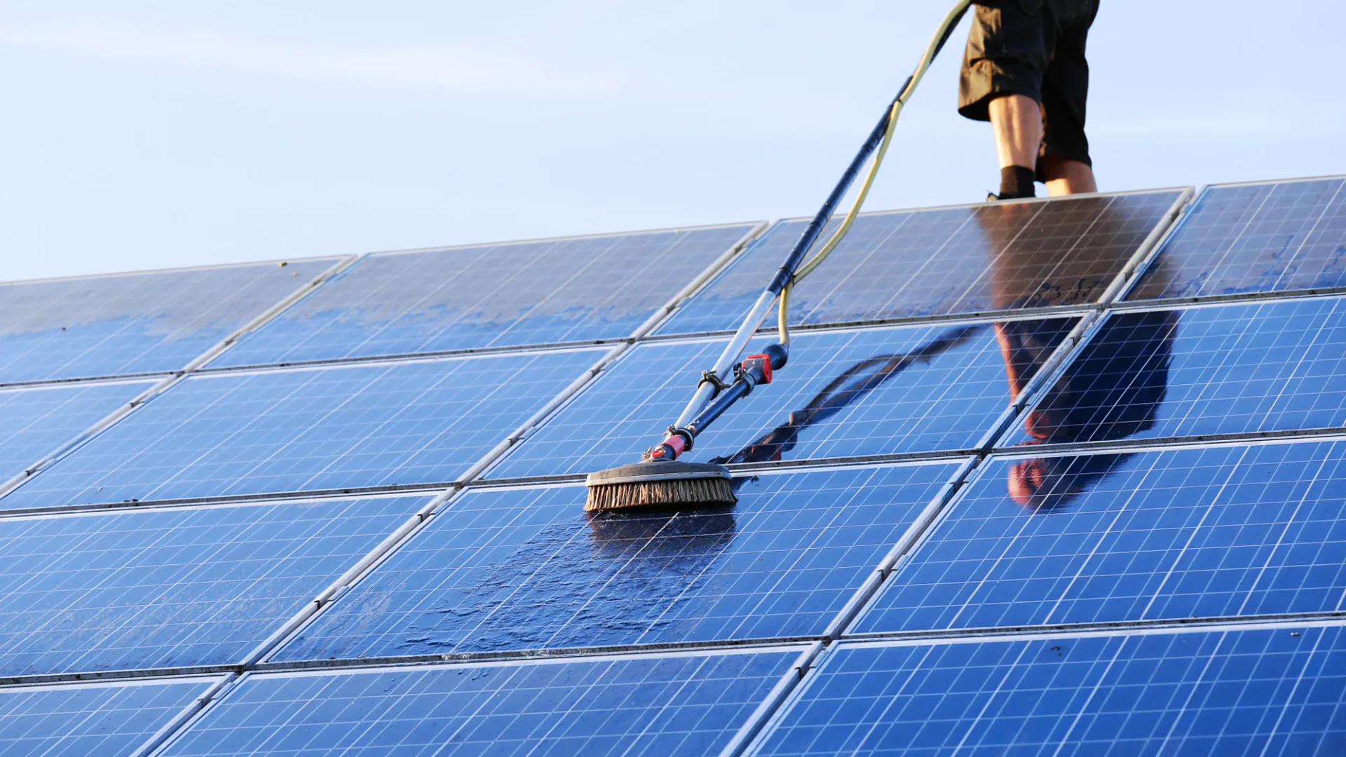 Panneaux photovoltaïques dans un champ magnifique